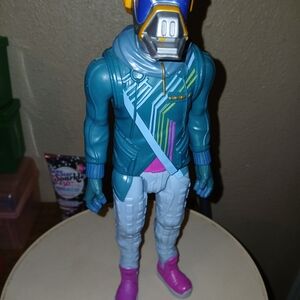 Action Figure with Blue and Pink Outfit